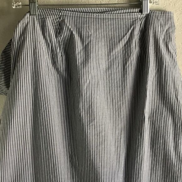 Chaps Coastal Grandma Cruise Nautical Beachy Summer Striped Wrap Skirt Size 12 - Picture 5 of 8